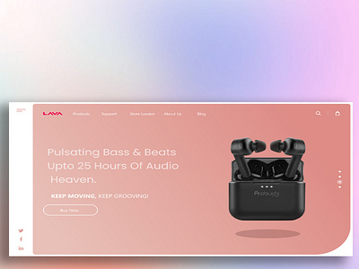 Lava Probuds Web Landing Page UI Design