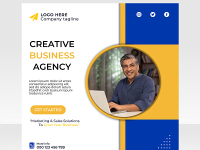 Creative Business Agency Webinar Poster Design Template