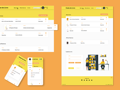 Clube do Livro crud design frontend page ui