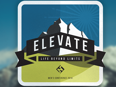 elevate - mens conference concept elevate icon men mountain