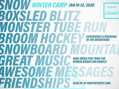 opposite side of Winter Camp card