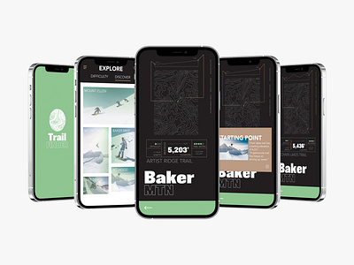 Snowboarding App Design branding design logo ui ux