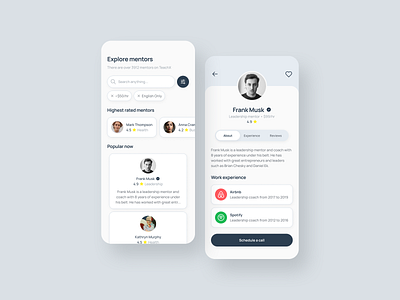 Mentor App app app design design figma mobile app mobile design product design ui ui design uiux ux ux design