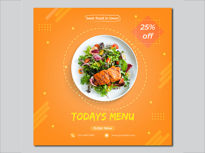 Social Media Banner Poster Food menu