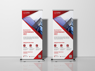 Corporate Business Conference Roll Up Banner branding business agency business banner corporate banner design roll over roll up banner roll up banner design signage standee xstand