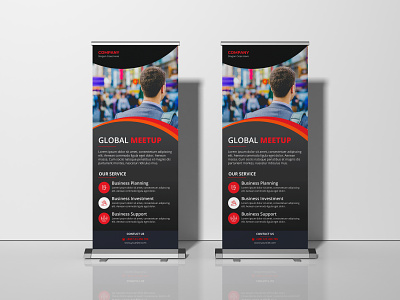 Corporate business roll up banner design banner design banner template branding business agency business roll up banner design flat minimal retractable banner roll up banner roll up banner design signage standee standee x stand