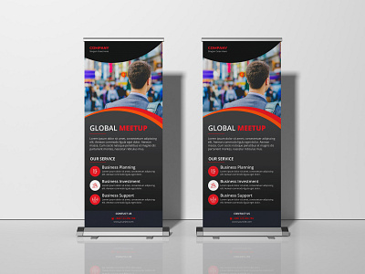 Corporate business roll up banner design