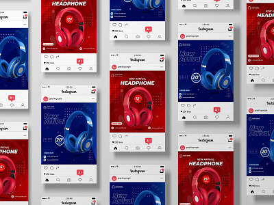 Headphone offer sale social media post design ads design branding design facebook ads facebook post gadget headphone instagram ads instagram post poster design retractable banner social media design social media post