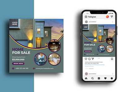 Real Estate Social Media Post Design facebook ads facebook banner facebook post home for sale instagram ads instagram post design real estate social media social media post social media post design