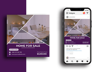 Home for Sale Social Media Post Design