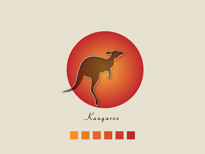 kangaroo minimal modern logo design