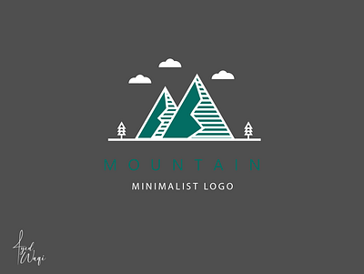 MOUNTAIN - minimalist logo design illustration logo minimalist logo mountain logo