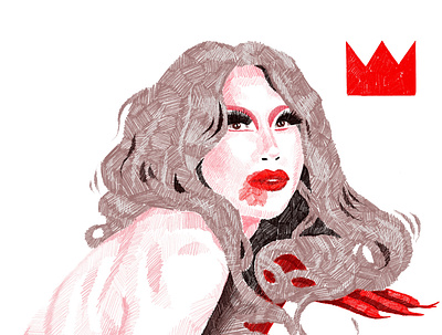 Yuhua Hamasaki drag race editorial illustration illustrator portrait procreate