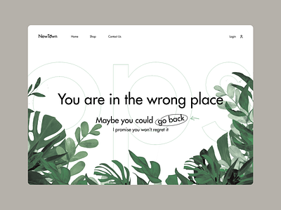404 Error Page 404 404 page daily 100 challenge dailyui dailyuichallenge design minimal ui user interface web web design