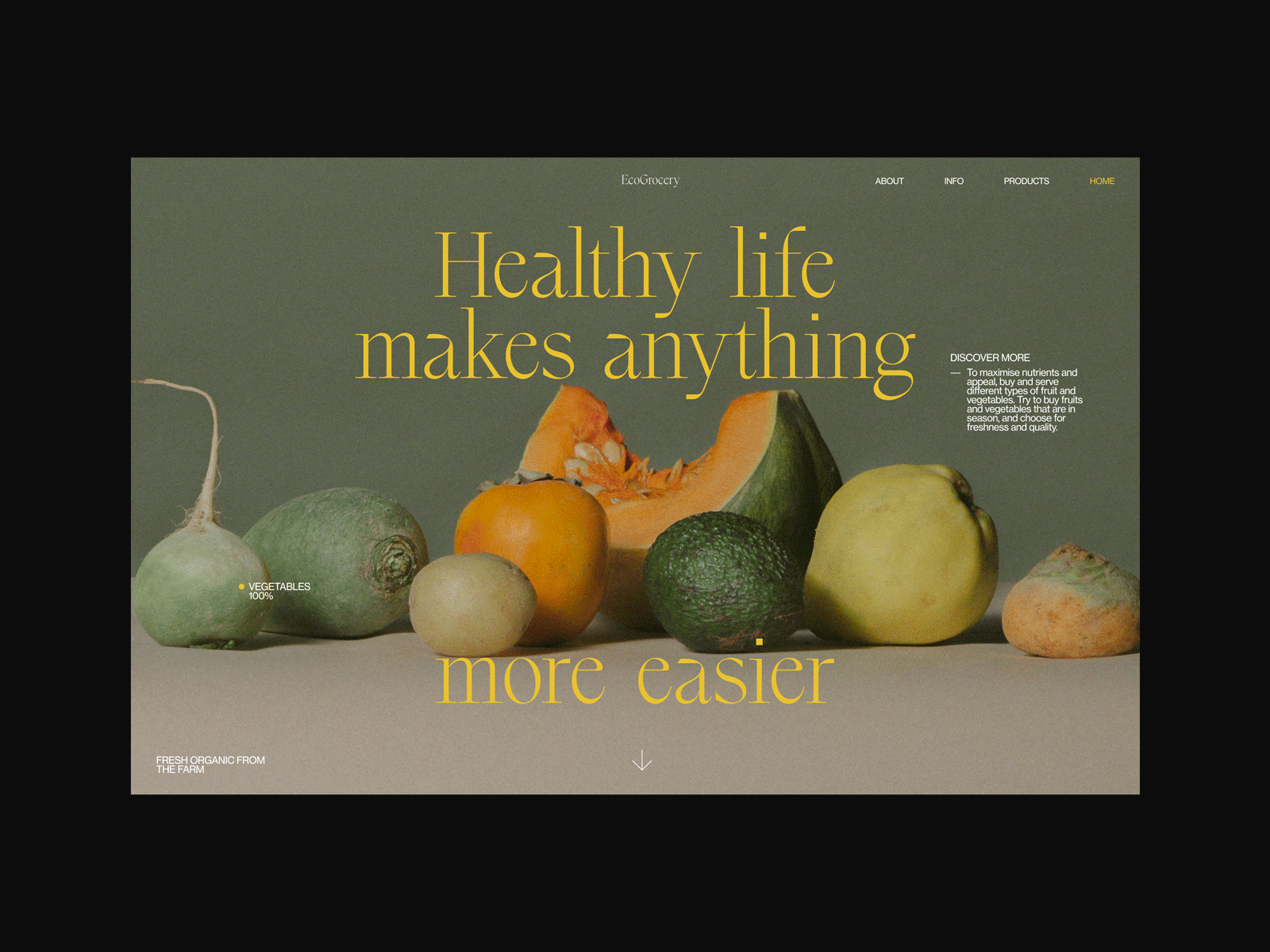 Website - Still Life Food Photography concept interaction interface serif still life typogaphy ui web website