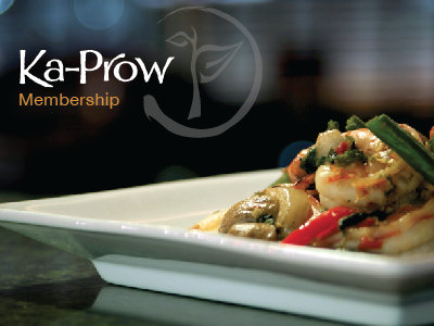 Ka Prow Membership Card brand food photography print