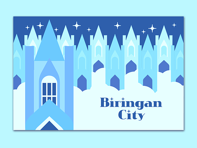 Biringan City Postcard huevember illustration illustrator pattern pattern design postcard travel vector