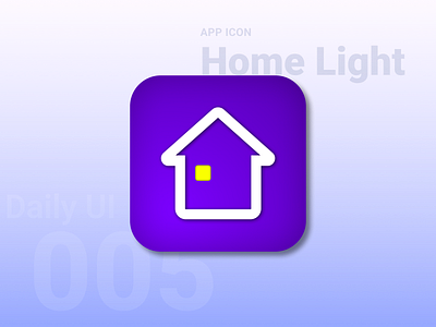 Home Light | Daily UI 005 challenge daily dailyui005 home house icon app light in the window sunset colors ui violet