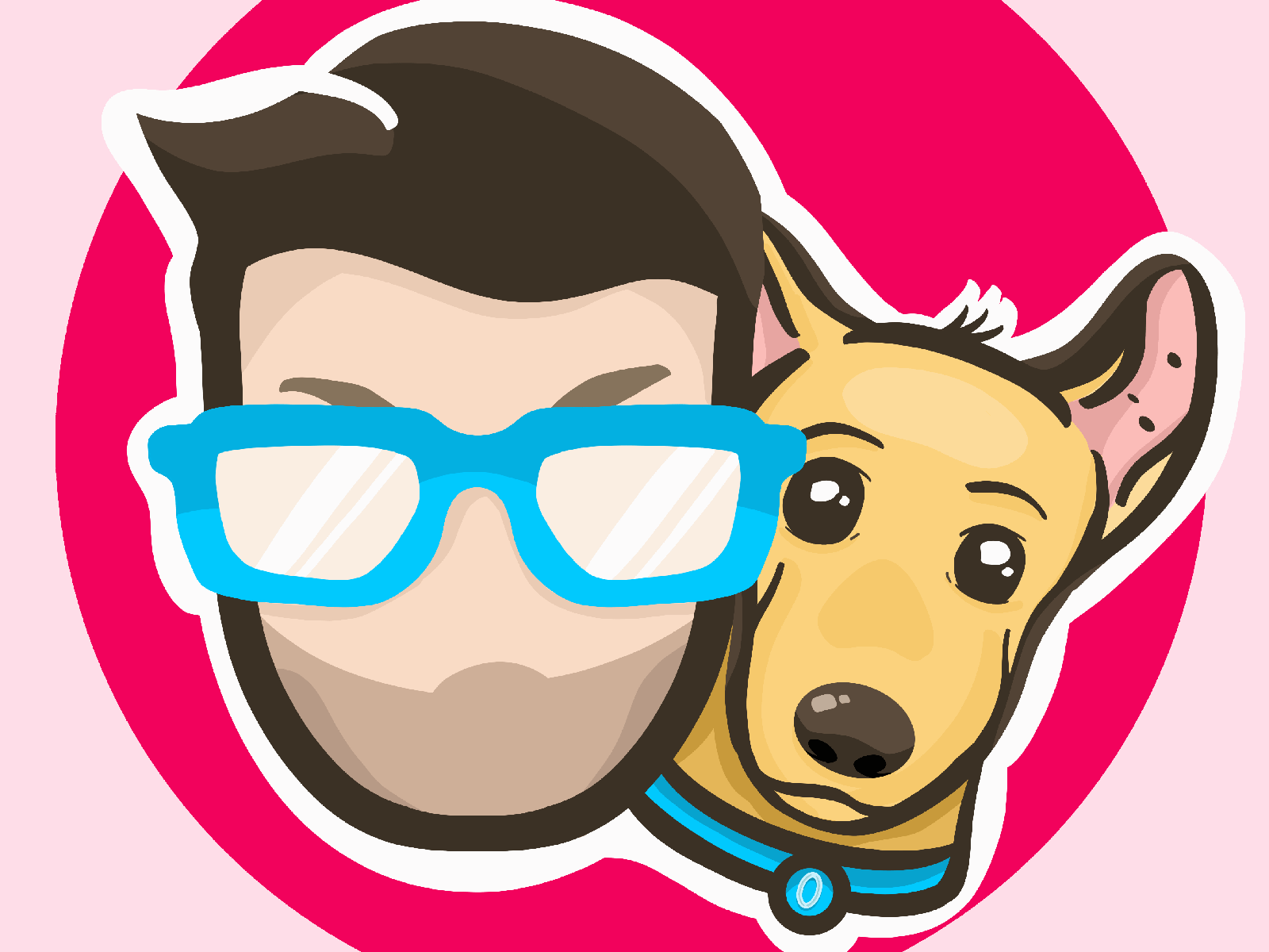 David & Ollie animated logo animals animate animated animation branding custom artwork design dog dogs gif graphic design graphid illustration logo motion graphics puppy