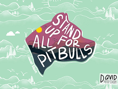Stand Up For Pitbulls animal rescue animals charity dog graphic design illustration rescue vector