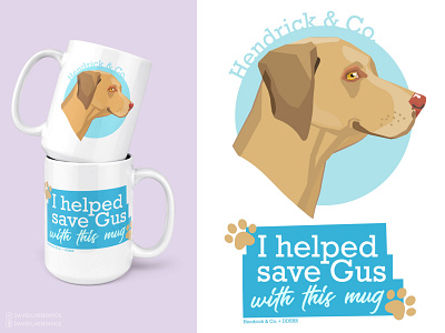 Save Gus animals branding comic book custom artwork design dog graphic design illustration logo puppy vector