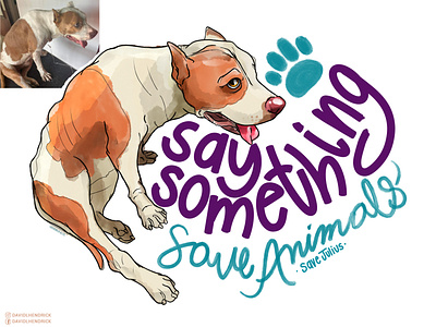 Say Something animals branding comic book custom artwork design dog graphic design illustration vector