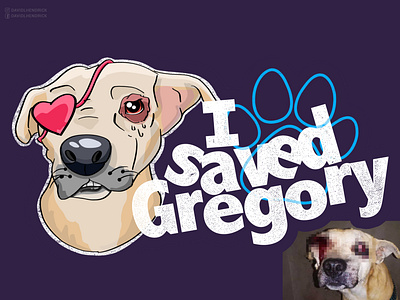 Save Gregory animal animal art animals branding charity comic book custom artwork custom drawinf design dog dog art dogs graphic design illustration logo puppy typography vector