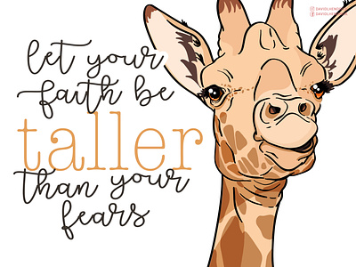 Inspirational Giraffe & Quote