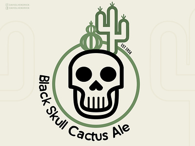 Black Skull Cactus Logo