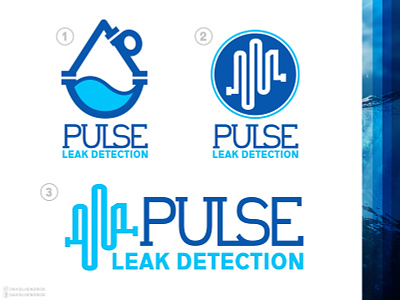 Leak Detection Logo blue collar blue logo branding construction logo custom logo graphic design illustration leak leak detection logo plumbing plumbing logo ui water