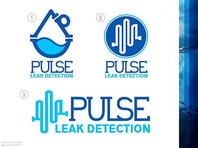 Leak Detection Logo blue collar blue logo branding construction logo custom logo graphic design illustration leak leak detection logo plumbing plumbing logo ui water