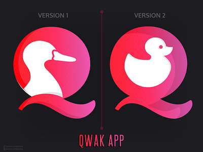 QWAK APP animals app icon app logo bird bird app bird icon bird logo birds branding custom artwork design duck duck app duck icon duck logo ducks gradient logo graphic design logo ui