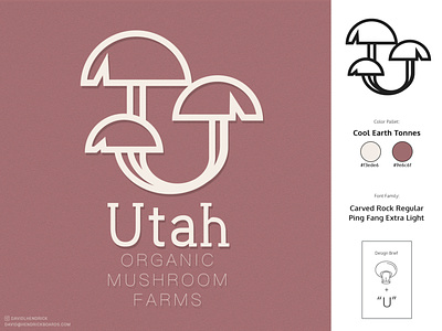 Utah Organic Mushroom Logo + Branding