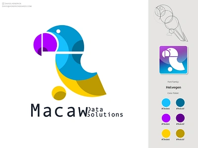 Macaw Data Solutions Logo + Branding animal logo animals app app icon bird bird app bird icon bird logo branding circular circular icon circular logo data logo data solutions icon logo macaw macaw logo parrot parrot logo