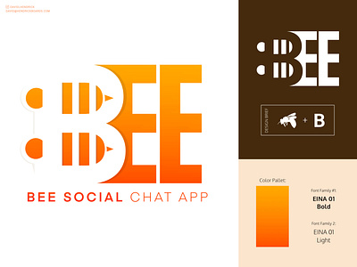 BEE Social animals bee bee app bee icon bee logo branding bumbe bee logo bumble bee gradient logo graphic design honey honey app honey icon logo ui