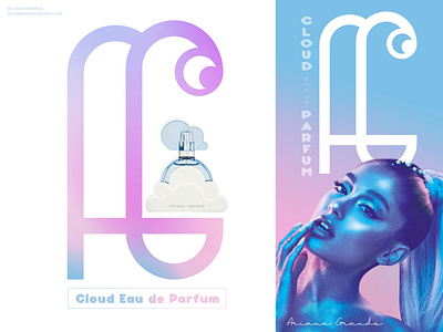 Ariana Grande Logo Rebranding ari ariana ariana grande branding cloud logo company branding custom artwork design graphic design logo logo rebranding logos perfume perfume logo rebrand rebranding tall font tall text ui ux