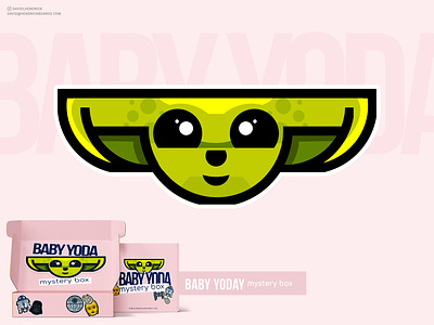Baby Yoda | Logo + Product Mock baby yoda baby yoda logo branding custom artwork logo mystery box product mock space star wars star wars logo ui ux yoda yoda logo