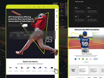 UI/UX Website for NFT Marketplace baseball baseball logo baseball website branding dao dao website football football logo nft nft logo nft website soccer sports sports app sports icon sports logo sports website ui ux website