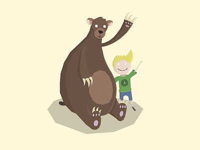 Boy & Bear art band name illustration vector