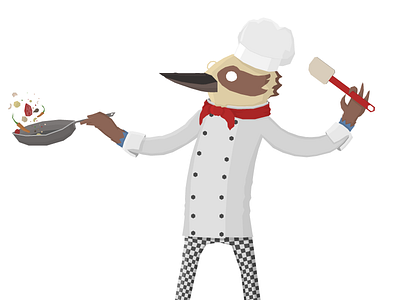 Cookaburra animal art chef cook food illustration kookaburra vector