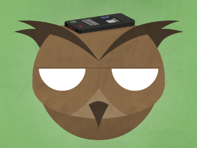 Remote Owl animal head illustration owl remote vector