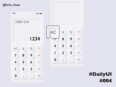 Daily UI 004 / Calculator 3d calculator dailyui design figma graphic design neumorphism ui