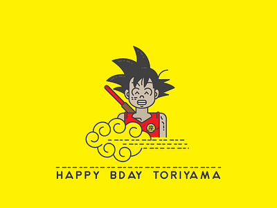 Toriyama bday birthday dragon ball dribbble grapichdesign logo minimal orange toriyama yellow