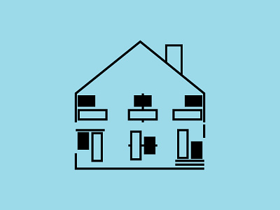 Align house design flat illustration illustrator lettering logo type typography vector web