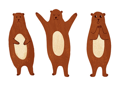 Bears bears design drawing illustration illustrator whitneymakesthings