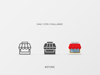 Daily Icon Challenge #store #001 challenge design icon illustration inspiration market shop store vector