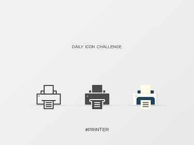 Daily Icon Challenge #printer #007 design hardware icon paper printer vector