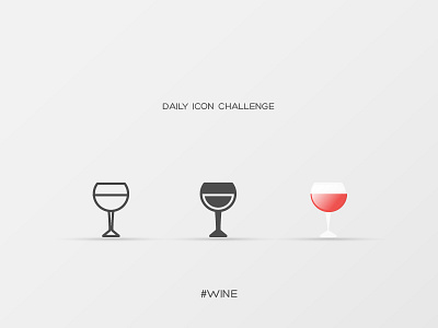 Daily Icon Challenge #wine #008 design dring glass icon inspiration red vector wine