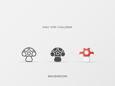 Daily Icon Challenge #mushroom #009 design icon illustration inspiration mushroom red vector
