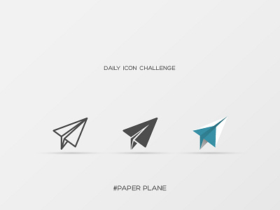 Daily Icon Challenge #paperplane #012 airplane design fly icon inspiration origami paper plane vector